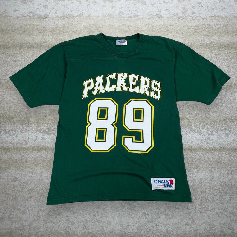 Vintage 90s Green Bay Packers Shirt Mens XL Green Cotton Chmura 89 Short Sleeve